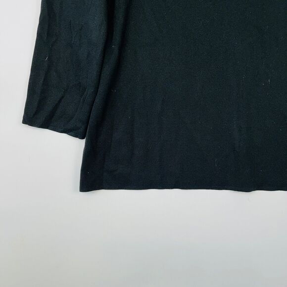 Misook Formal Top XL Black‎ Long Sleeve Chinese Toggle Button Acrylic - Picture 11 of 13